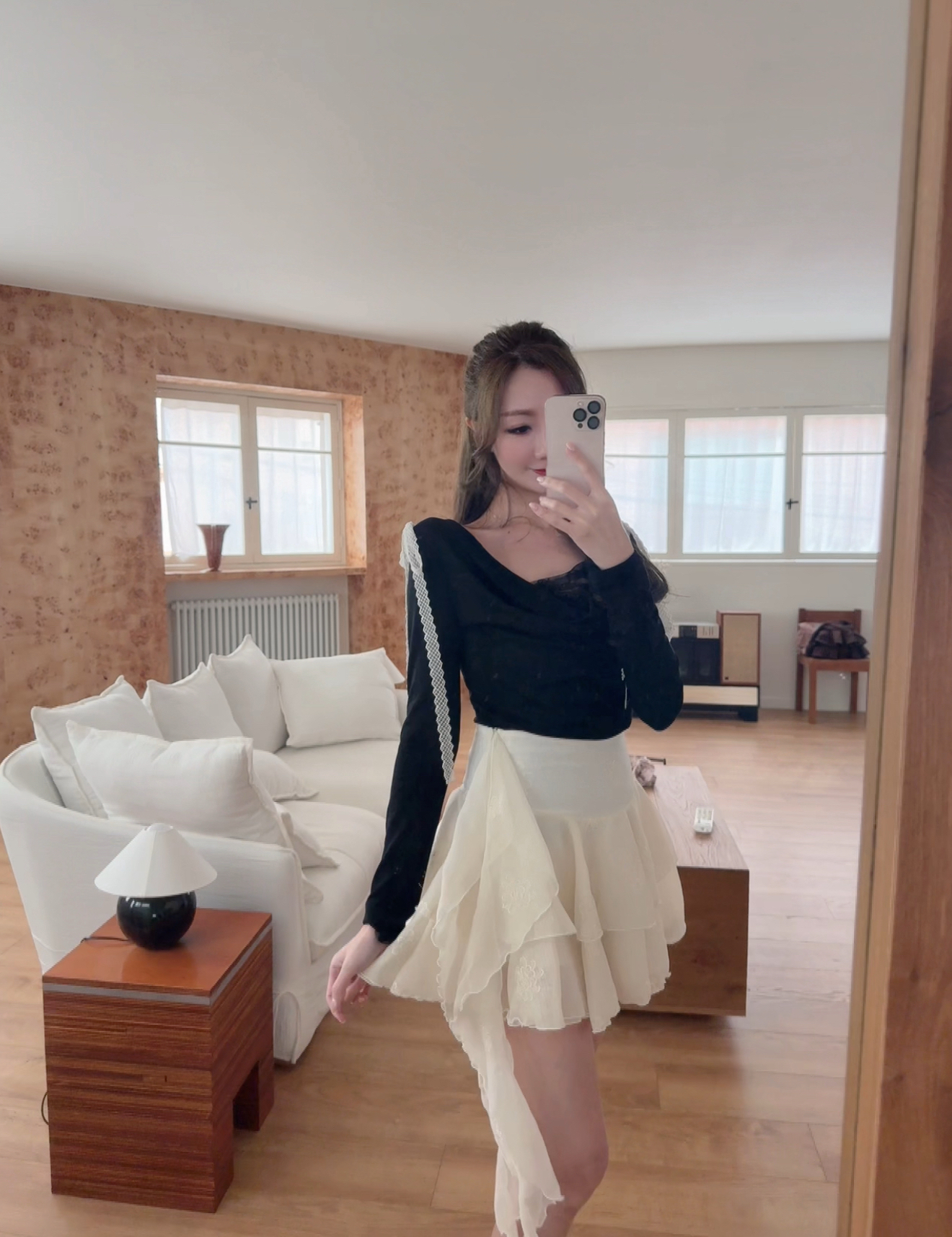 *BJ2 MADE SERIES* THE PEONY FLOWERY LAYER TIE SKIRT 260315