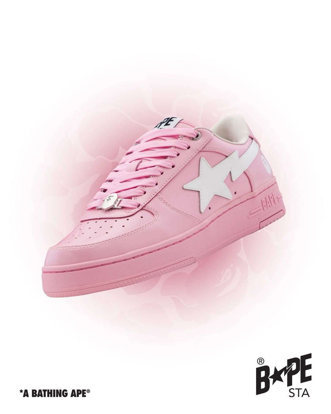 BAPE STA 26SS 漆皮 星星 猿人頭 白黑/粉白/黑白