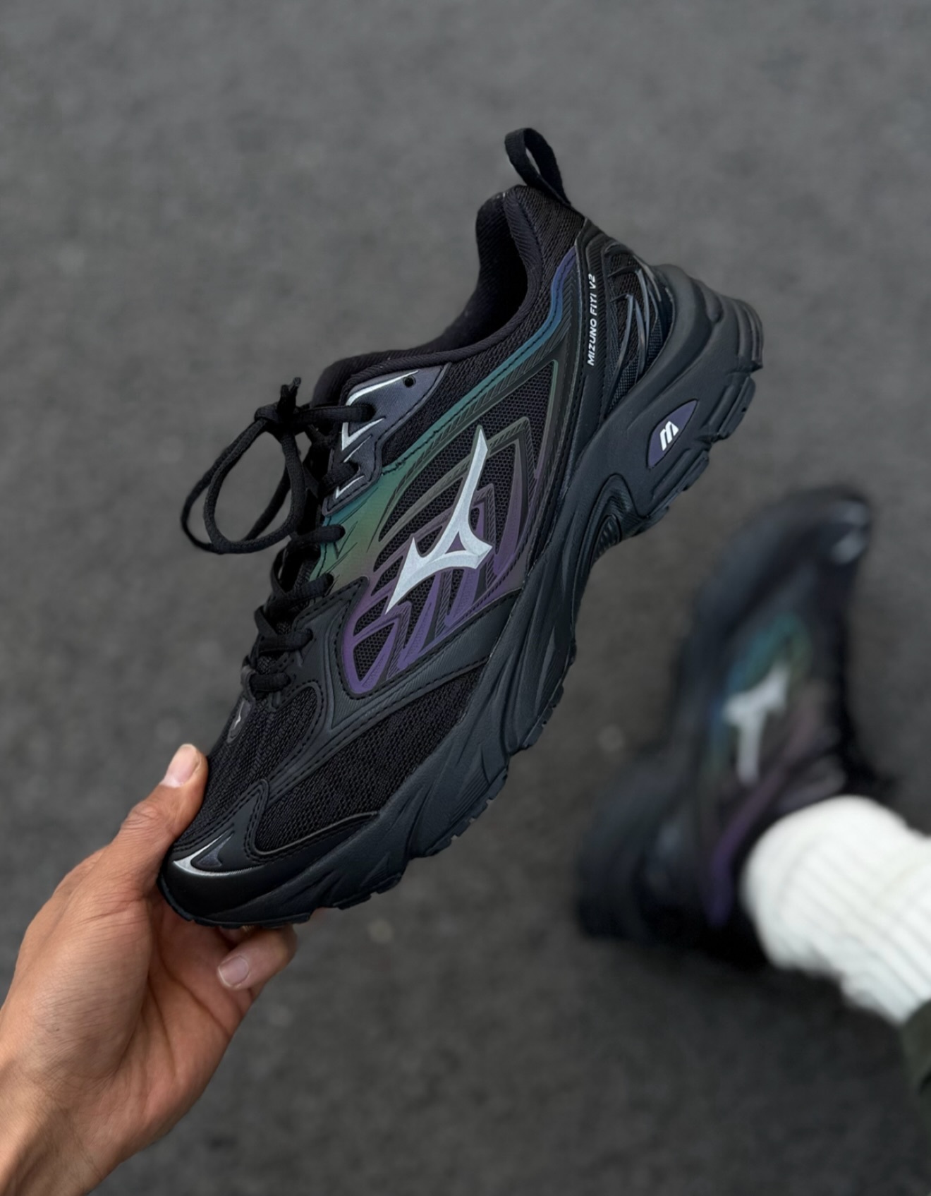 Mizuno FIYI TL v2 Black 全黑 鐳射彩色 復古跑鞋 DIGH241502