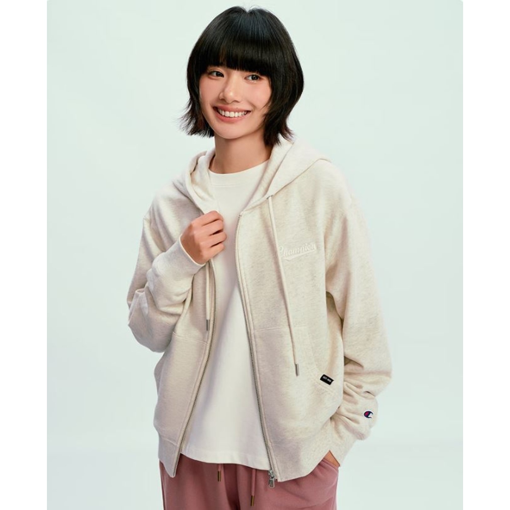 女款-AUTHENTIC 棉連帽長袖外套-燕麥色（U6ASWSW089M141）