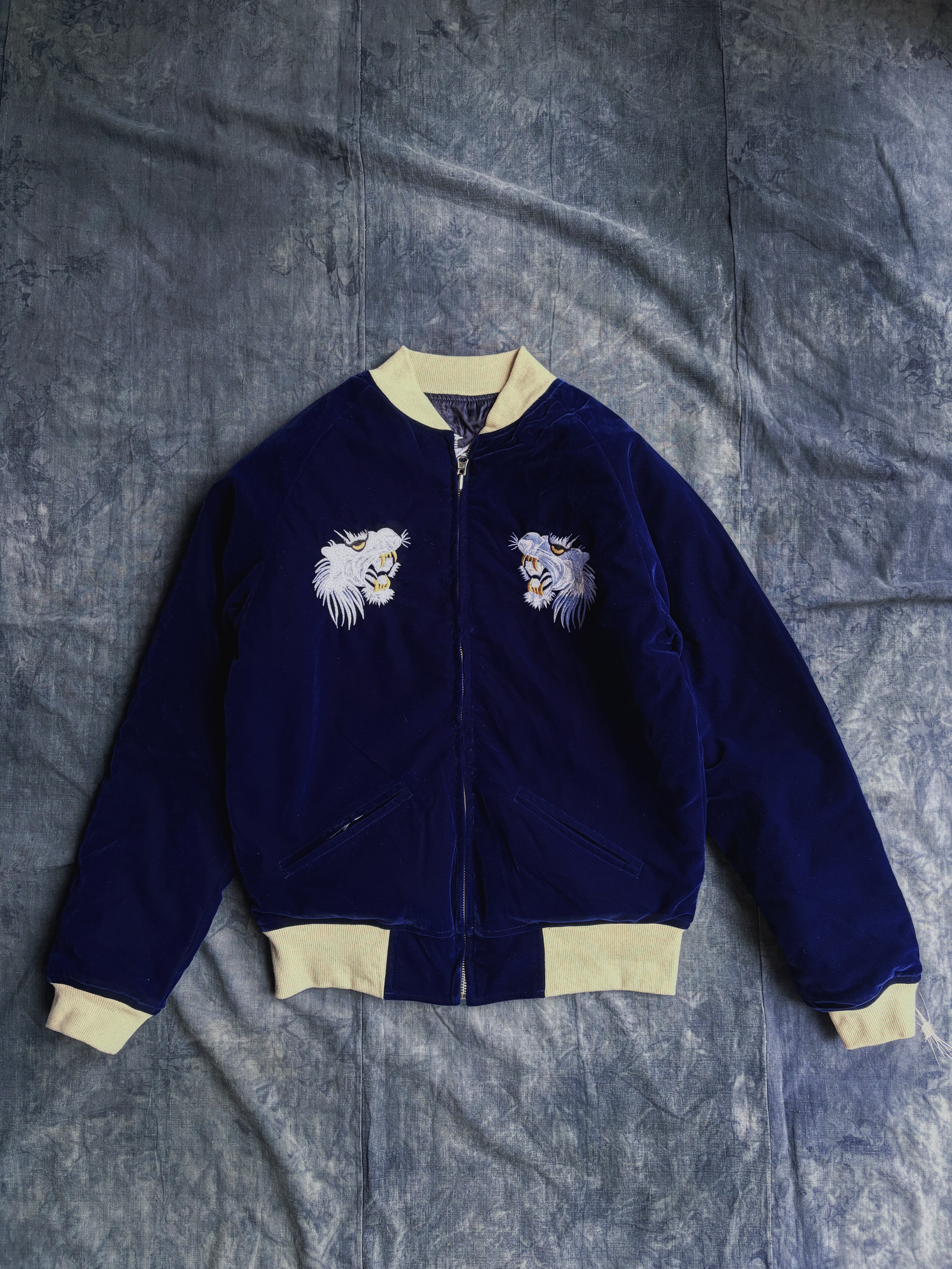 80-90s Vintage Velvet Souvenir Jacket  / 復刻50年代絨面橫須賀刺繡外套