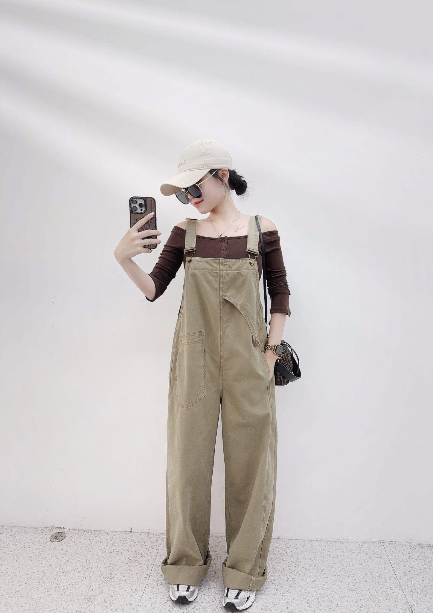 【顯瘦又腿長的口袋工裝吊帶褲】（預購）