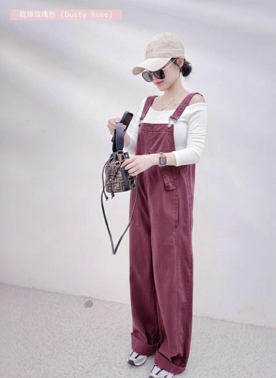 【顯瘦又腿長的口袋工裝吊帶褲】（現貨）