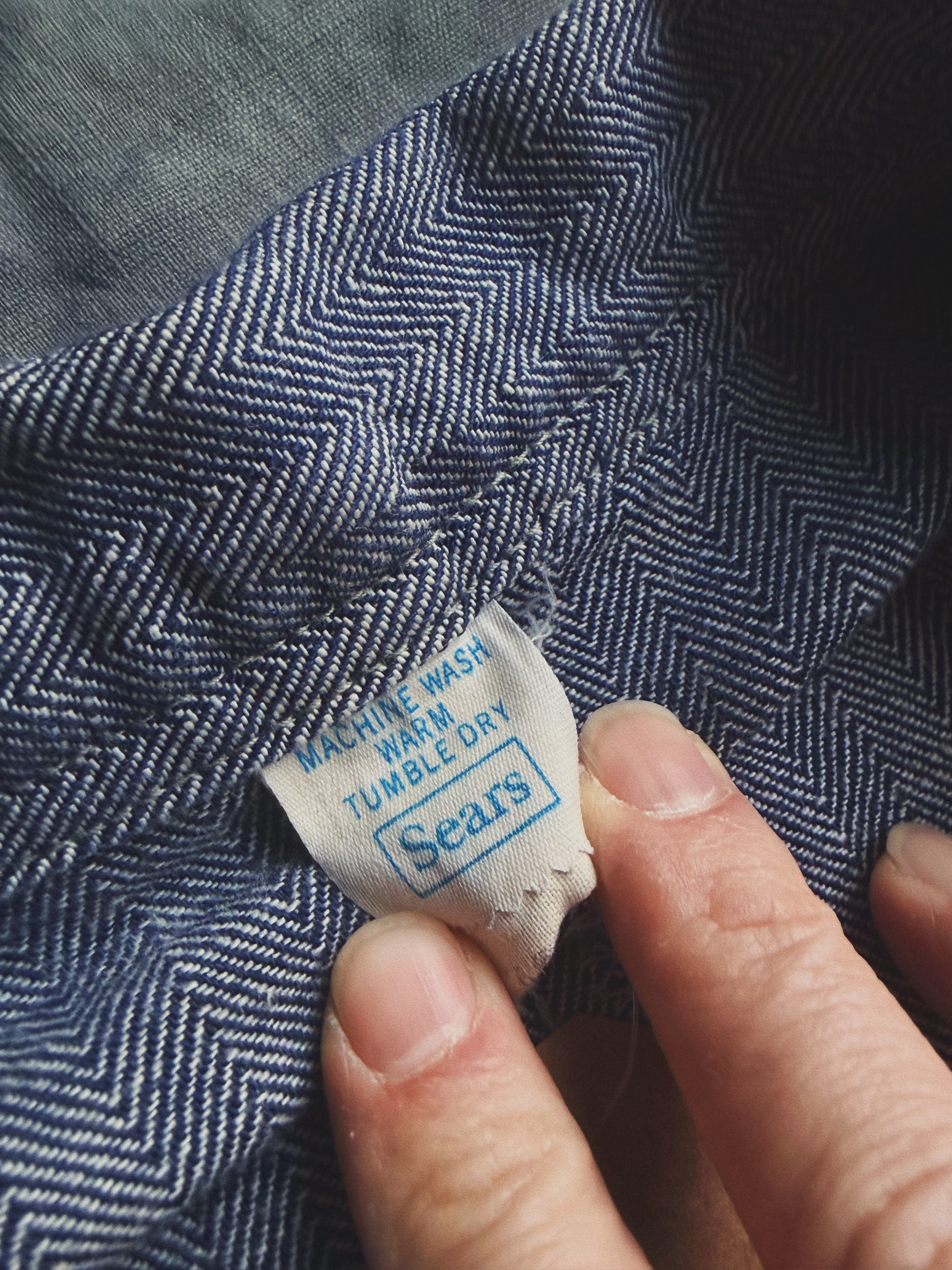 60s SEARS HBT Coverall Remake Jacket  / 連身工作服改製 短版雙口袋外套