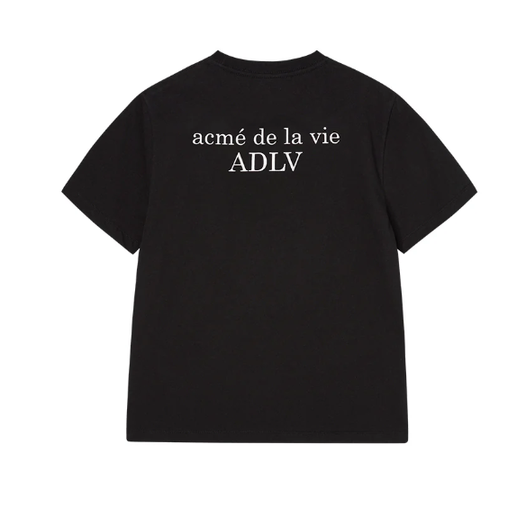 [K] ADLV BLACK SHORT SLEEVE T-SHIRT, 25FW-TP-SS-LG-WCL-BLK (KAV296)