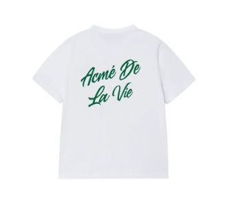 [K] ADLV WOMEN T-SHIRT WITH SCRIPT LOGO PRINTING GRAPHITE WHITE, 25FW-TP-SS-LG-WSC-WHT (KAV292)