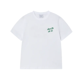 [K] ADLV WOMEN T-SHIRT WITH SCRIPT LOGO PRINTING GRAPHITE WHITE, 25FW-TP-SS-LG-WSC-WHT (KAV292)
