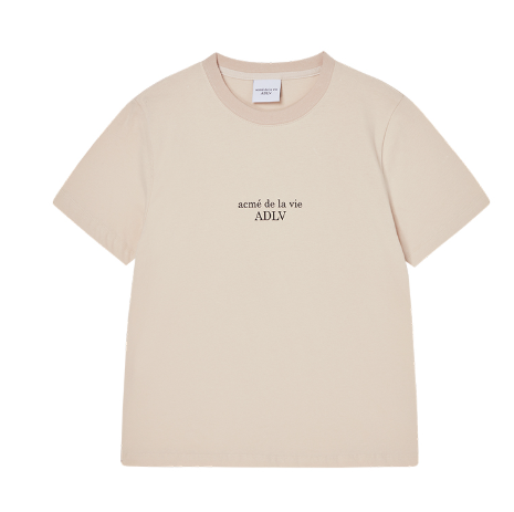 [K] ADLV WOMEN BASIC T-SHIRT DARK BEIGE, 25SS-TP-SS-LG-BOW-DBG (KAV288)