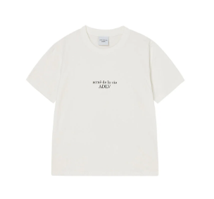 [K] ADLV BASIC LOGO WOMAN SHORT SLEEVE T-SHIRT CREAM, 25SS-TP-SS-LG-BOW-CRM (KAV286)