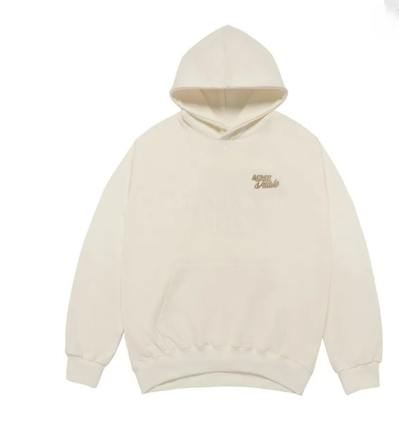 [K] ADLV CREAM ROUND SCRIPT BOUCLE LOGO HOODIE, 24FW-TP-HD-LG-SBH-CRM (KAV30)