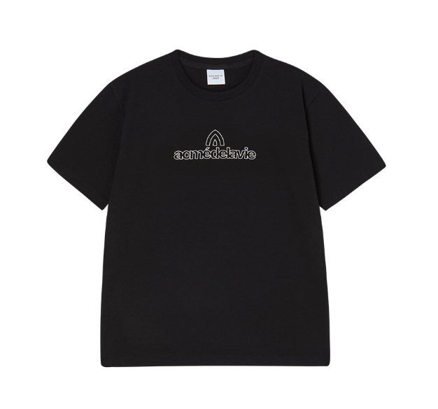 [K] ADLV BLACK ROUNDING SYMBOL LOGO S/S T-SHIRT, 25SS-TP-SS-LG-ROS-BLK (KAV34)