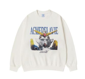 [K] ADLV CREAM GRAPHIC GUNDAM ROBOT SWEATSHIRT, 25FW-TP-SW-CO-GDW-CRM (KAV271)
