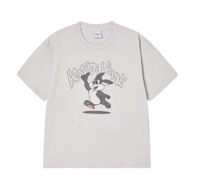 [K] ADLV LIGHT GREY CARTOON CHINCHILLA S/S T-SHIRT, 25SS-TP-SS-AW-CCS-LRG (KAV40)