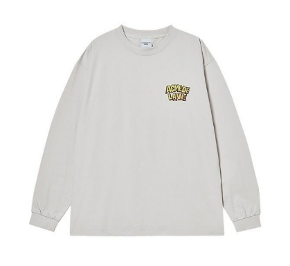 [K] ADLV LIGHT GRAY AC BEAR GRAFFITI LONG SLEEVE, 25FW-TP-LS-AW-ABL-LGR (KAV42)