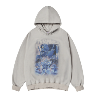 [K] ADLV LIGHT GRAY MOBILE SUIT GUNDAM OPERATION HOODIE, 25FW-TP-HD-CO-GDH-LGR (KAV265)
