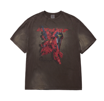 [K] ADLV COCOA MOBILE SUIT GUNDAM CHAR'S COUNTERATTACK WASHING SHORT SLEEVE T-SHIRT, 25FW-TP-SS-CO-GDC-CCA (KAV262)