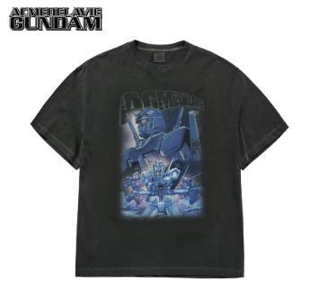 [K] ADLV CHARCOAL GUNDAM COLLABORATION T-SHIRT, 25FW-TP-SS-CO-GDP-CHA (KAV261)