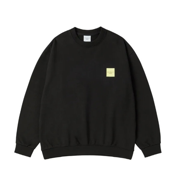 [K] ADLV BLACK BASIC BOX SWEATSHIRT, 25SS-TP-SW-LG-BOS-BLK (KAV44)