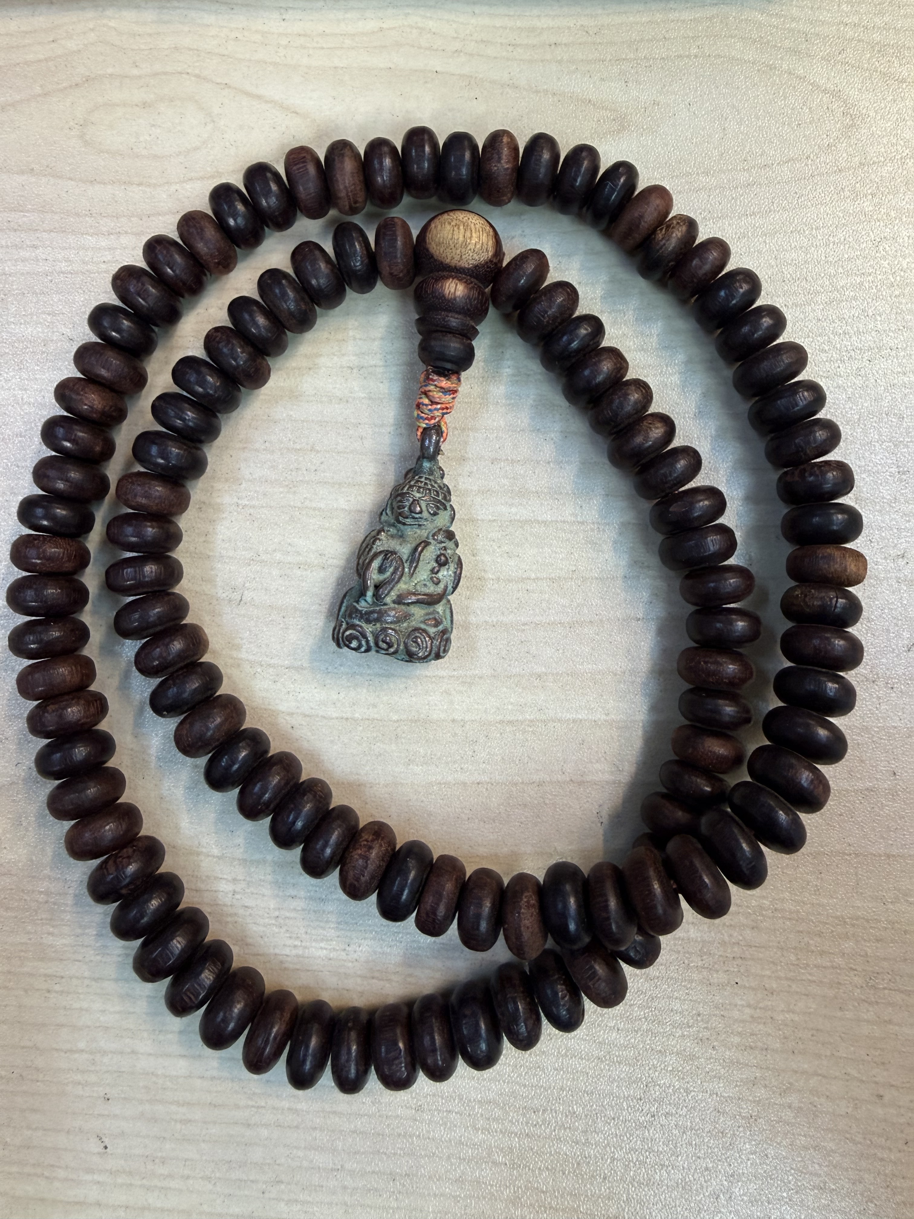 寺廟雕刻佛像吉祥木 108 佛珠