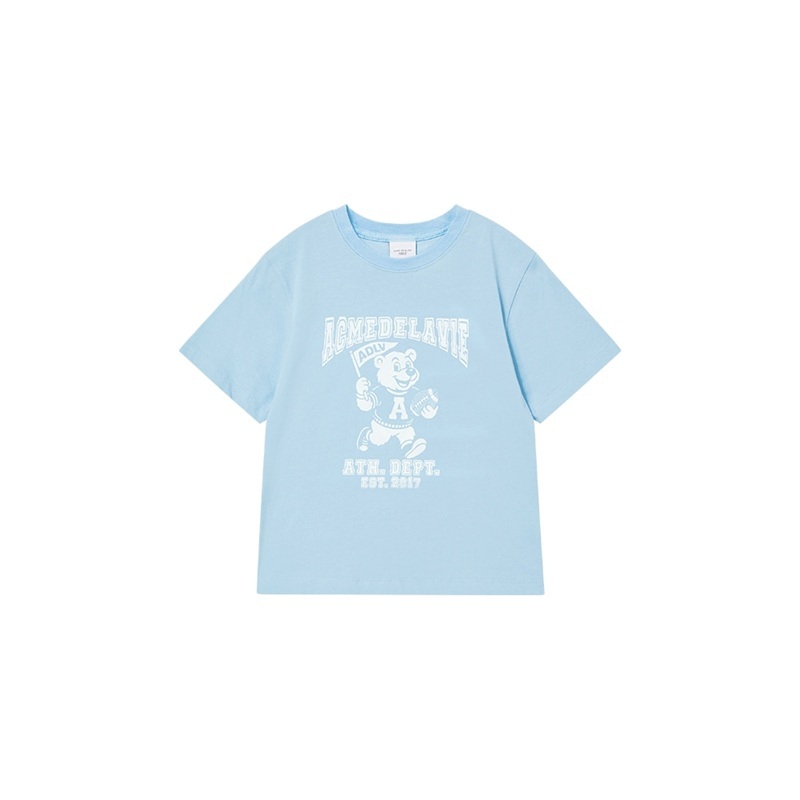 [K] ADLV LIGHT BLUE KID'S LOGO PRINT T-SHIRT, 26SS-TP-SS-KD-KFB-LBU (KAV53)