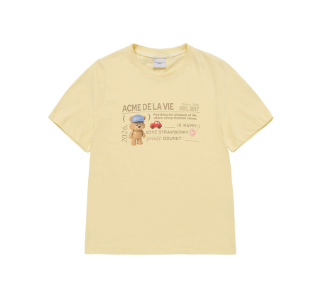 [K] ADLV LIGHT YELLOW WOMAN TYPING PROFILE S/S T-SHIRT, 26SS-TP-SS-AW-WTP-LYW (KAV184)