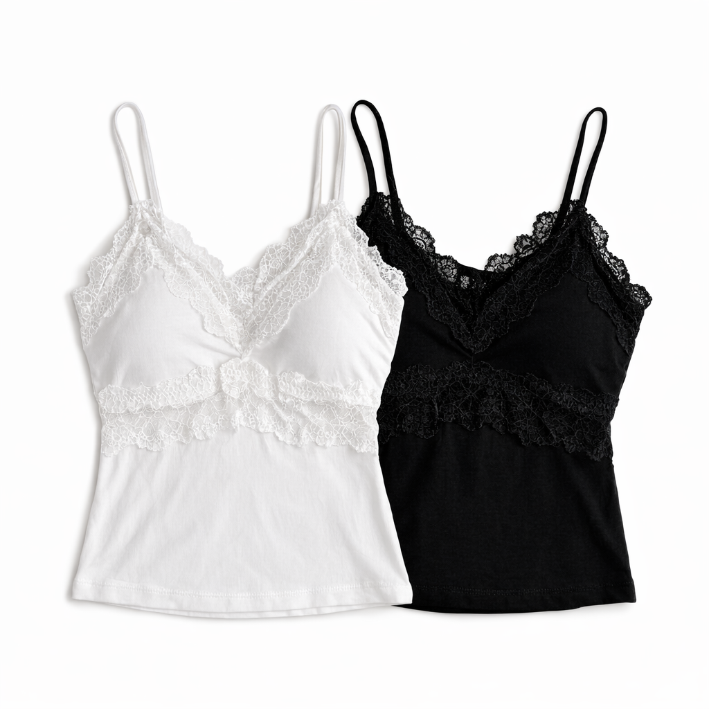 B30領口蕾絲純慾設計背心