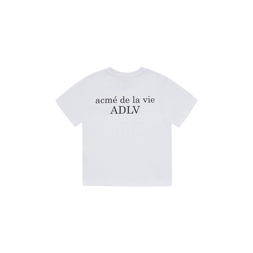 [K] ADLV WHITE KID'S BASIC LOGO SHORT SLEEVE T-SHIRT, 24FW-TP-SS-KD-KBS-WHT (KAV61)