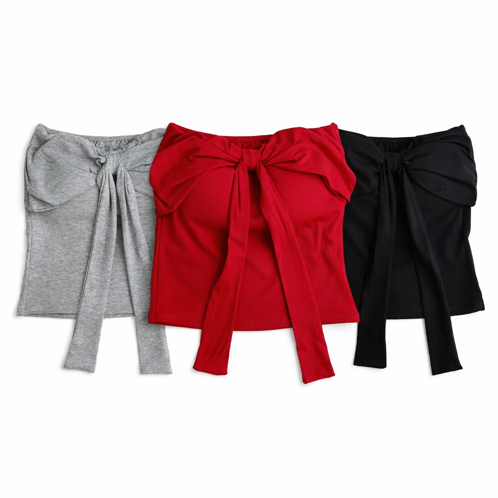 NEW蝴蝶結韓系平口上衣