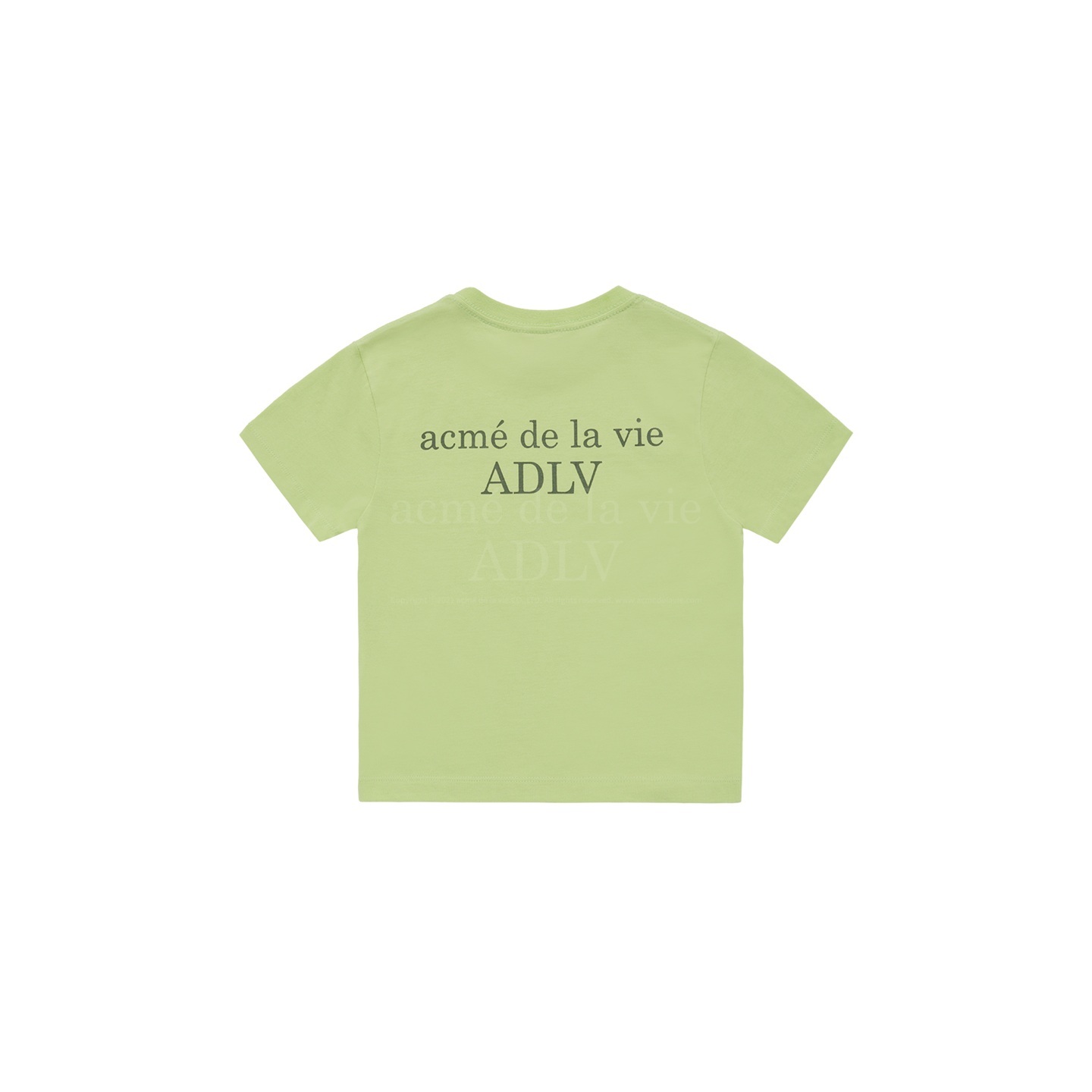 [K] ADLV LIGHT GREEN KIDS BASIC LOGO SHORT SLEEVE T-SHIRT, 24FW-TP-SS-KD-KBS-LGN (KAV62)