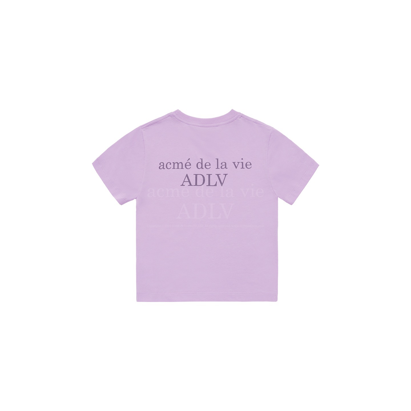 [K] ADLV LIGHT PURPLE KID'S BASIC LOGO SHORT SLEEVE T-SHIRT, 24FW-TP-SS-KD-KBS-LPP (KAV63)