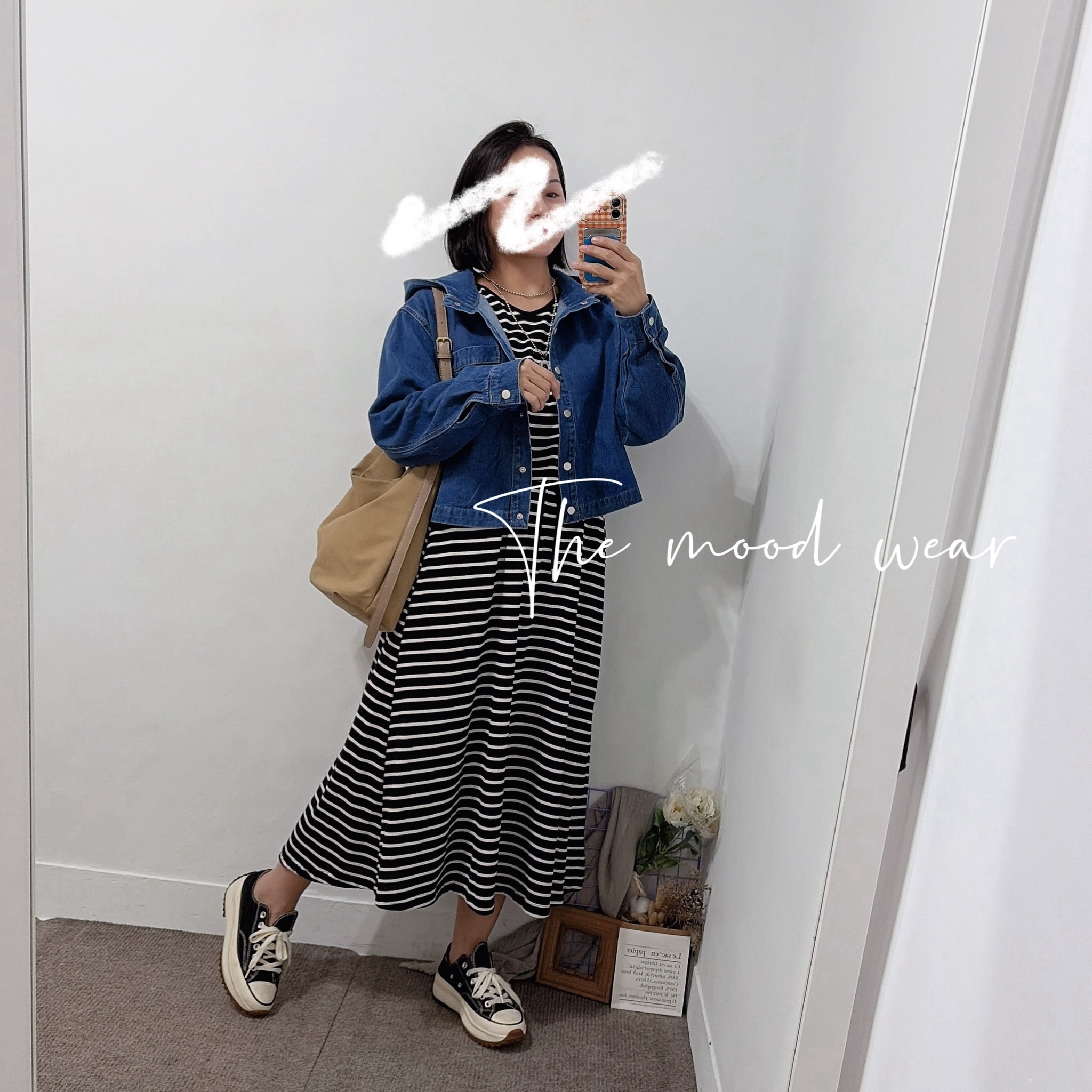 拉長比例神器  前短後長 大帽子微短版牛仔外套