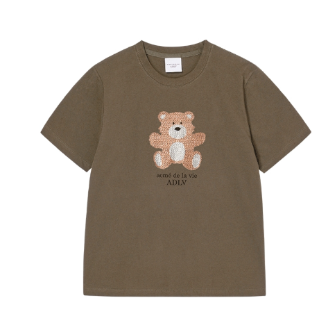 [K] ADLV COCOA WOMAN CUBIC BEAR SHORT SLEEVE T-SHIRT, 26SS-TP-SS-AW-WUB-CCA (KAV192)