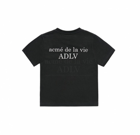 [K] ADLV BLACK KIDS BASIC LOGO SHORT SLEEVE T-SHIRT, 24FW-TP-SS-KD-KBS-BLK (KAV64)