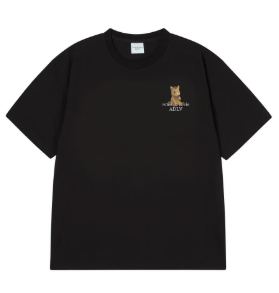 [K] ADLV BLACK HORSE BASIC LOGO SHORT SLEEVE T-SHIRT, 26SS-TP-SS-AW-HBL-BLK (KAV194)