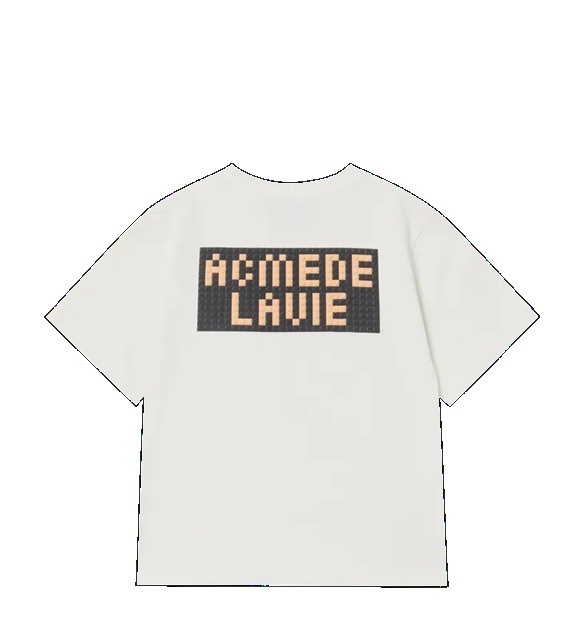 [K] ADLV CREAM KID'S BLOCK AC BEAR T-SHIRT, 26SS-TP-SS-KD-KBA-CRM (KAV65)