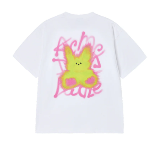 [K] ADLV WHITE BLUR RABBIT SHORT SLEEVE T-SHIRT, 25SS-TP-SS-AW-BRR-WHT (KAV204)