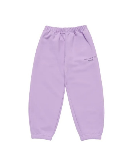 [K] ADLV LIGHT PURPLE KIDS BASIC LOGO PANTS, 24FW-BT-LP-KD-KBP-LPP (KAV71)