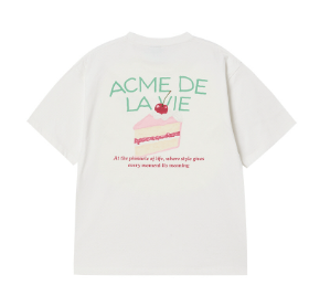 [K] ADLV SLICE CAKE BASIC SHORT SLEEVE T-SHIRT CREAM, 25FW-TP-SS-AW-APC-CRM  (KAV209)