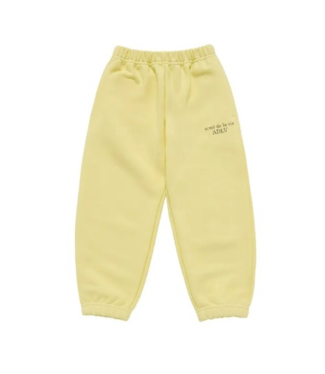 [K] ADLV LIGHT YELLOW KIDS BASIC LOGO PANTS, 24FW-BT-LP-KD-KBP-LYW (KAV72)