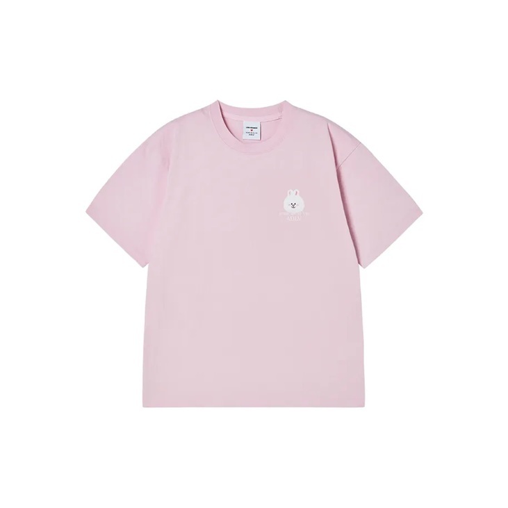 [K] ADLV LIGHT PINK BASIC LOGO WITH LINE FRIENDS SHORT SLEEVE T-SHIRT, 26SS-TP-SS-CO-BLF-LPK (KAV74)