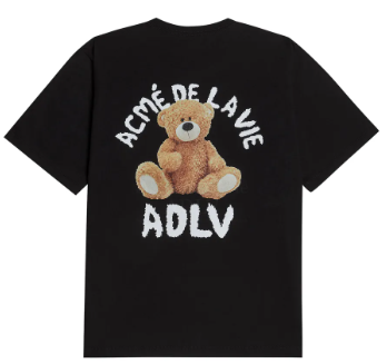[K] ADLV BLACK TEDDY BEAR (BEAR DOLL) SHORT SLEEVE T-SHIRT, ADLV-21SS-SSADBK-TBD (KAV214)
