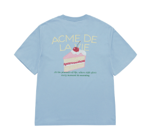 [K] ADLV SLICE CAKE BASIC SHORT SLEEVE T-SHIRT SKY BLUE, 25FW-TP-SS-AW-APC-SBL (KAV211)