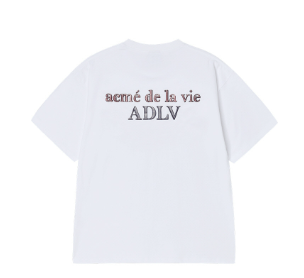 [K] ADLV GLITTER POINT BASIC LOGO SHORT SLEEVE T-SHIRT WHITE, 25FW-TP-SS-LG-GPB-WHT (KAV228)