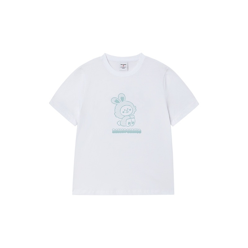 [K] ADLV WHITE GRAPHIC T-SHIRT, 26SS-TP-SS-CO-CLF-WHT (KAV81)