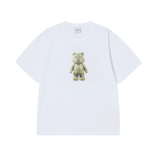 [K] ADLV BASIC AC BEAR  SHORT SLEEVE T-SHIRT WHITE, 26SS-TP-SS-AW-CRM-WHT (KAV233)