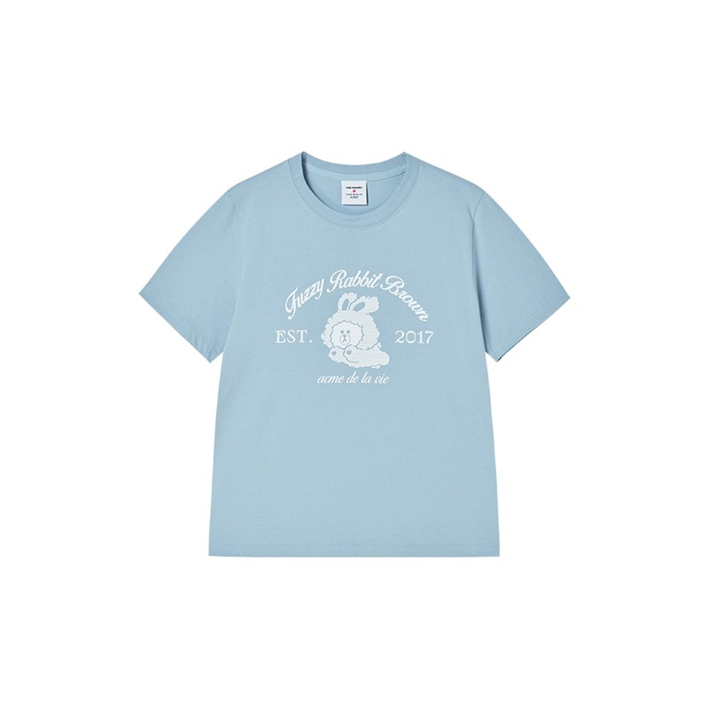 [K] ADLV SKY BLUE WOMAN LINE FRIENDS SHORT SLEEVE T-SHIRT, 26SS-TP-SS-CO-OLF-SBL (KAV85)