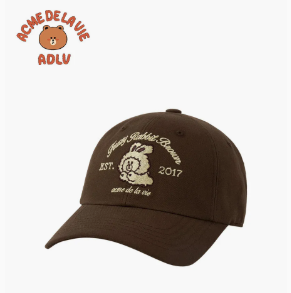 [K] ADLV BROWN LINE FRIENDS BALL CAP, 26SS-AC-CA-CO-RLF-BRN (KAV241)