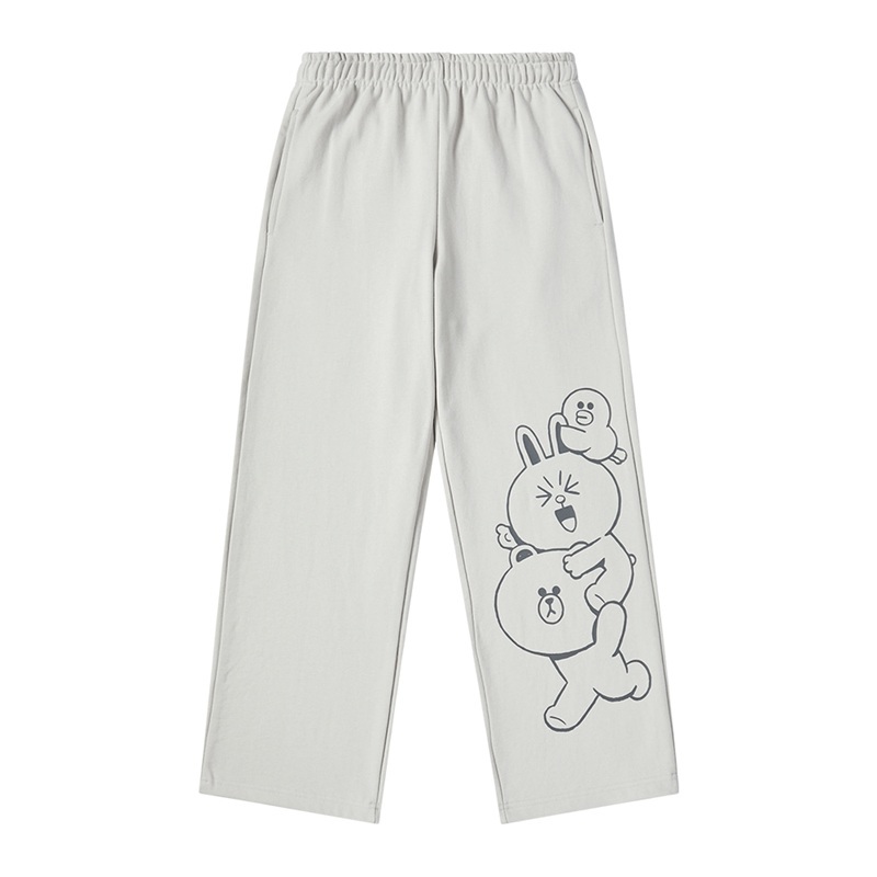 [K] ADLV LIGHT GRAY PLAY WITH LINE FRIENDS LONG PANTS, 26SS-BT-LP-CO-WLF-LGR  (KAV86)