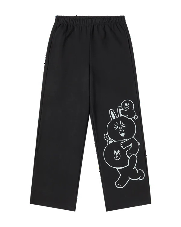 [K] ADLV BLACK JOGGER SWEATPANTS GRAPHIC, 26SS-BT-LP-CO-WLF-BLK (KAV87)