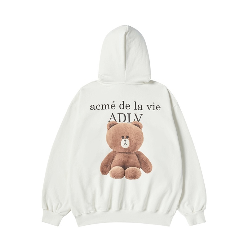 [K] ADLV CREAM BASIC LOGO WITH LINE FRIENDS HOODIE ZIP UP, 26SS-TP-ZP-CO-LFZ-CRM (KAV89)